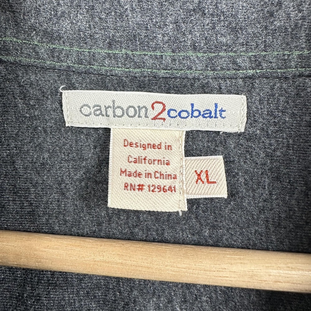 Carbon 2 Cobalt Shirt Mens XL Black Plaid Lined Flannel Long Sleeve Button Front - Picture 3 of 16